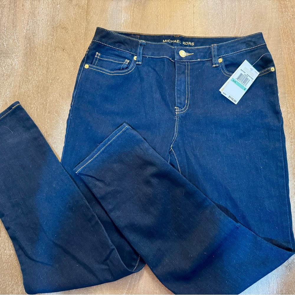 Michael by MK overdyed indigo skinny stretchy jean 
Size 8 New with tags NWT